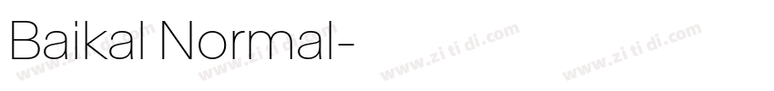 Baikal Normal字体转换